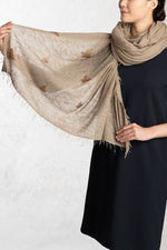 Camel Cashmere Butterfly Scarf