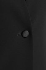 Smart Stretch: Black No-Curl Long Jacket