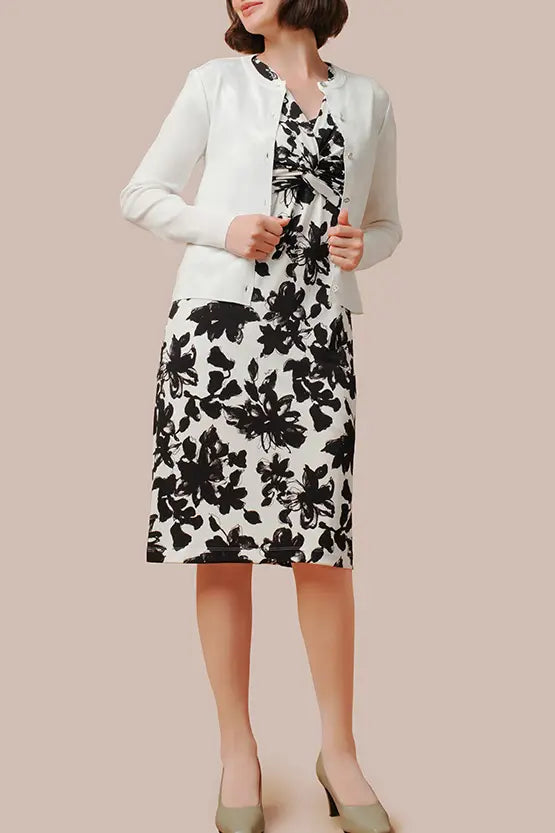 Stretch Jersey: Knee-Length Twisted Dress