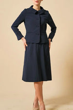 Smart Stretch: Dark Navy A-Line Dress