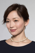 Rich White Lightweight Balsa Pearl 2-Way Earrings