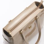 Oak Beige Vegan Enamel Airy Tote