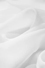 Cut Jacquard x Space Material: White X Black Decollete Tuck Dress