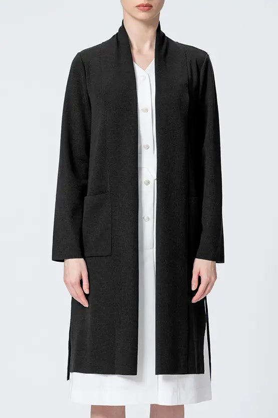 Washable Wool Knit: Long Line Cardigan
