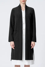 Washable Wool Knit: Long Line Cardigan