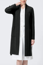 Washable Wool Knit: Long Line Cardigan