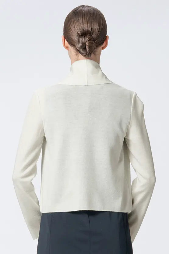 Washable Wool Knit: Short Line Cardigan