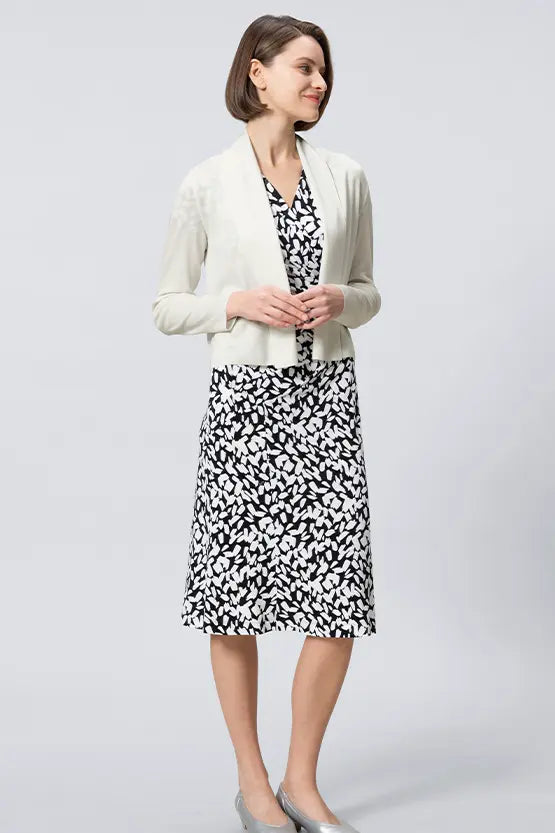 Washable Wool Knit: Short Line Cardigan
