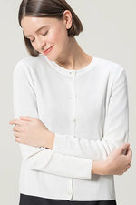 Soft Touch Knit: Crew Neck Cardigan