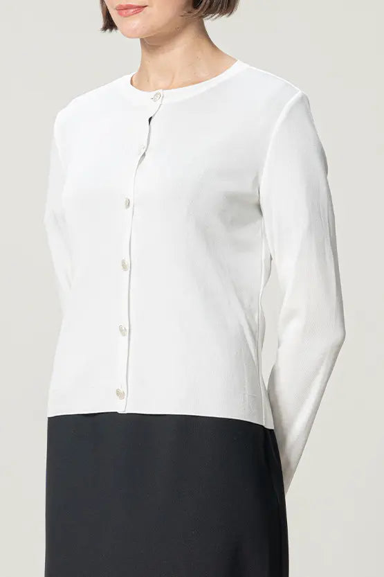 Soft Touch Knit: Crew Neck Cardigan