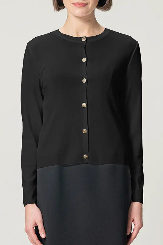 Soft Touch Knit: Crew Neck Cardigan