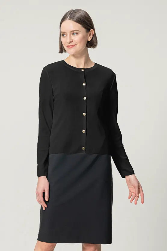 Soft Touch Knit: Crew Neck Cardigan