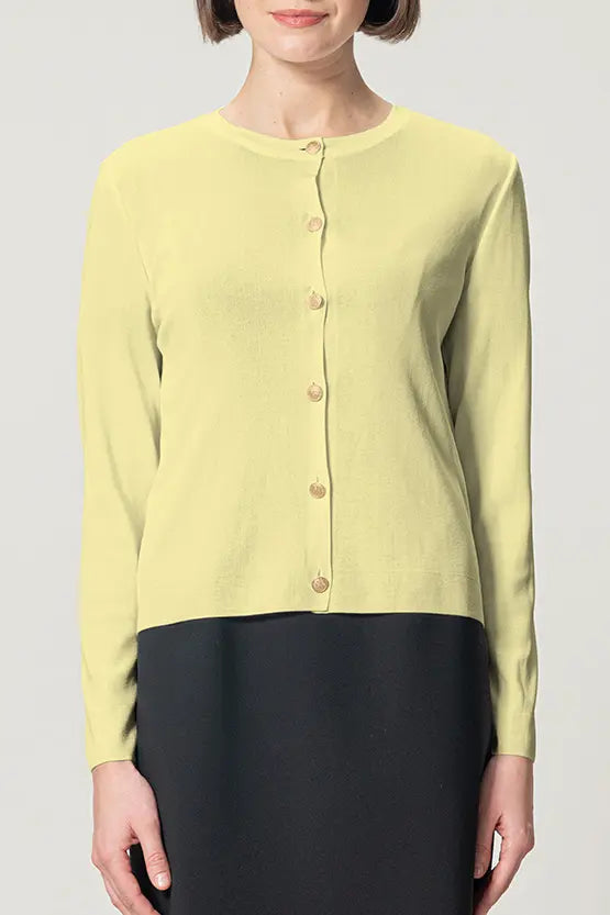 Soft Touch Knit: Crew Neck Cardigan