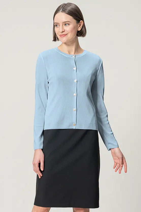 Soft Touch Knit: Crew Neck Cardigan