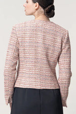 Boucle Tweed: Collarless Short Jacket