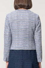Boucle Tweed: Collarless Short Jacket