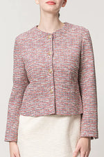 Stretch tweed: Short jacket