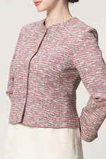 Stretch tweed: Short jacket