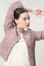 Stretch tweed: Short jacket