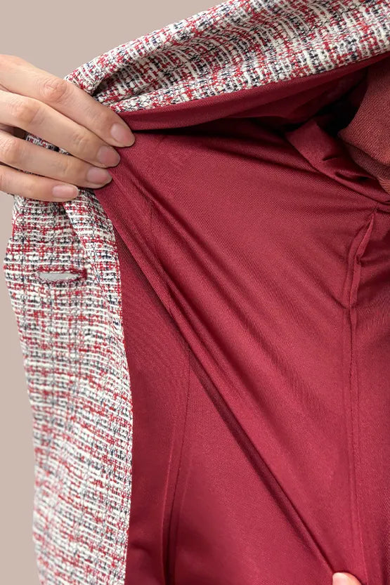 Stretch tweed: Short jacket