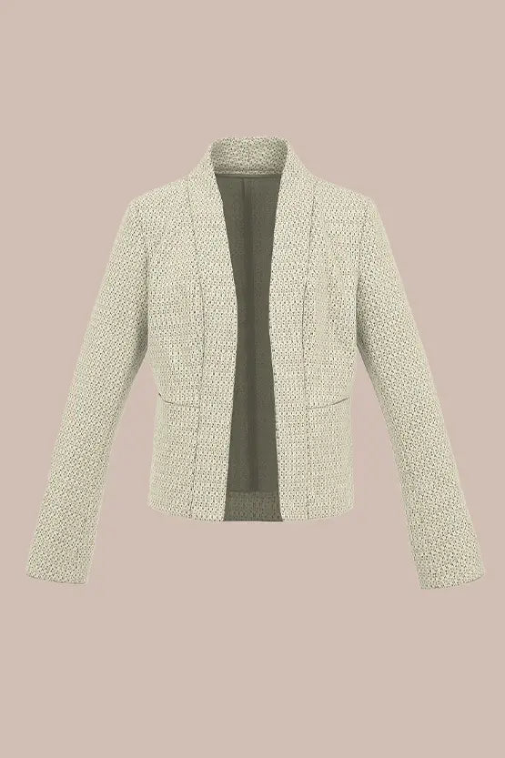 Lame Jacquard:Bolero-Length Jacket