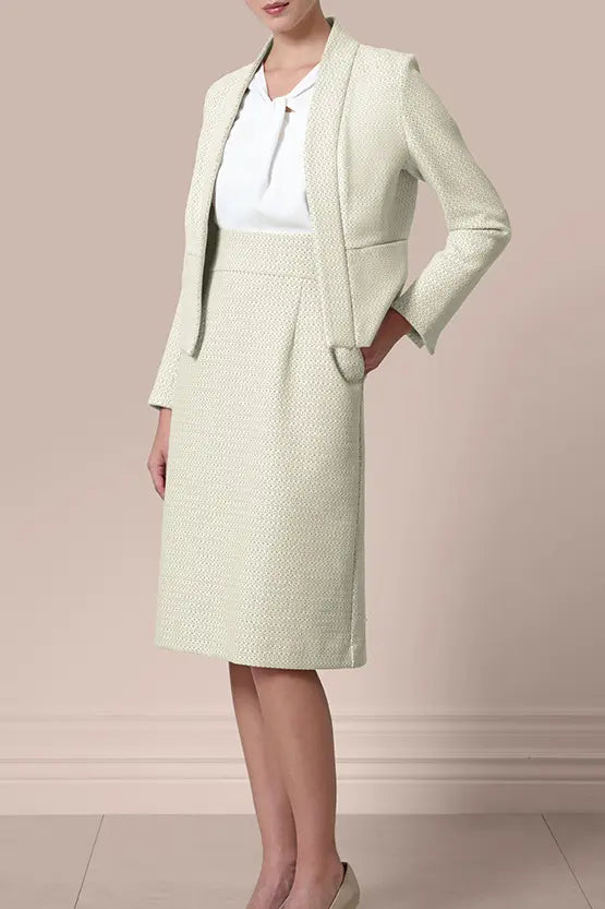 Lame Jacquard:Bolero-Length Jacket