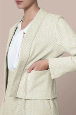 Lame Jacquard:Bolero-Length Jacket