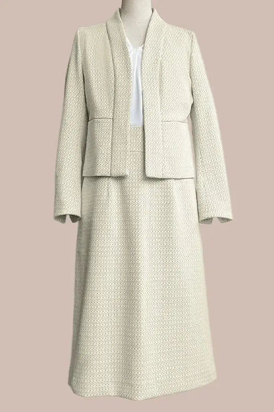 Lame Jacquard: Bolero-Length Jacket