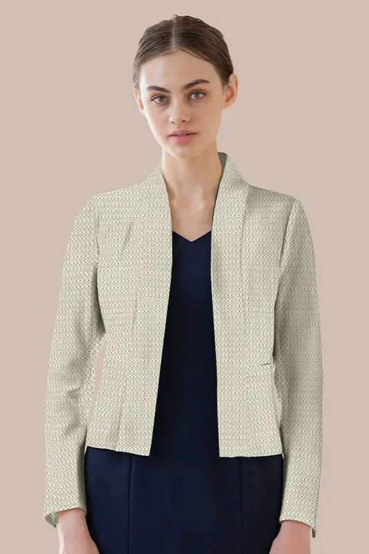 Lame Jacquard: Bolero-Length Jacket