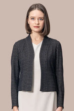 Lame Jacquard:Bolero-Length Jacket