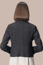 Lame Jacquard:Bolero-Length Jacket
