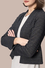 Lame Jacquard:Bolero-Length Jacket