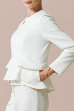Restocked - Space Material: Double Peplum Jacket