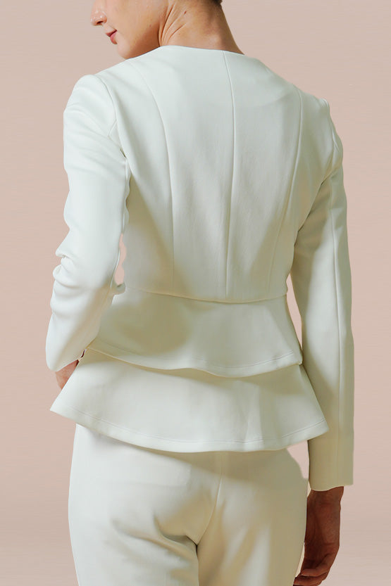 Restocked - Space Material: Double Peplum Jacket
