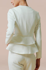 Restocked - Space Material: Double Peplum Jacket