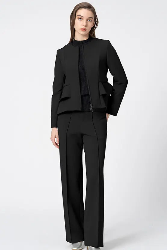 Marshmallow Tech: Straight Wide-Leg Pants
