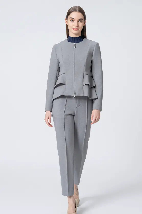 Marshmallow Tech: Double Peplum Jacket