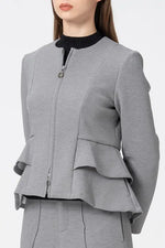 Marshmallow Tech: Double Peplum Jacket