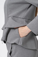 Marshmallow Tech: Double Peplum Jacket