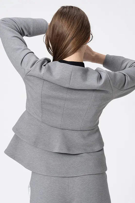 Marshmallow Tech: Double Peplum Jacket