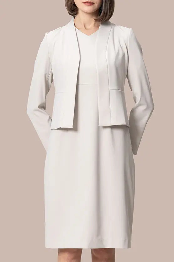 Smart Stretch Front Hook Collarless Jacket