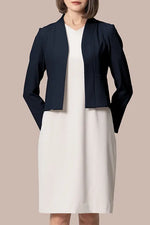 Smart Stretch Front Hook Collarless Jacket