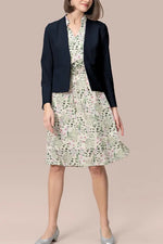 Smart Stretch Front Hook Collarless Jacket