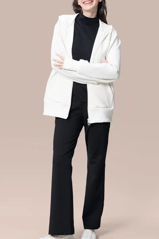 Space Material: Ribbed Hoodie