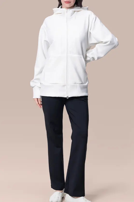 Space Material: Ribbed Hoodie