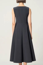 Active Stretch: A-line front zip long dress