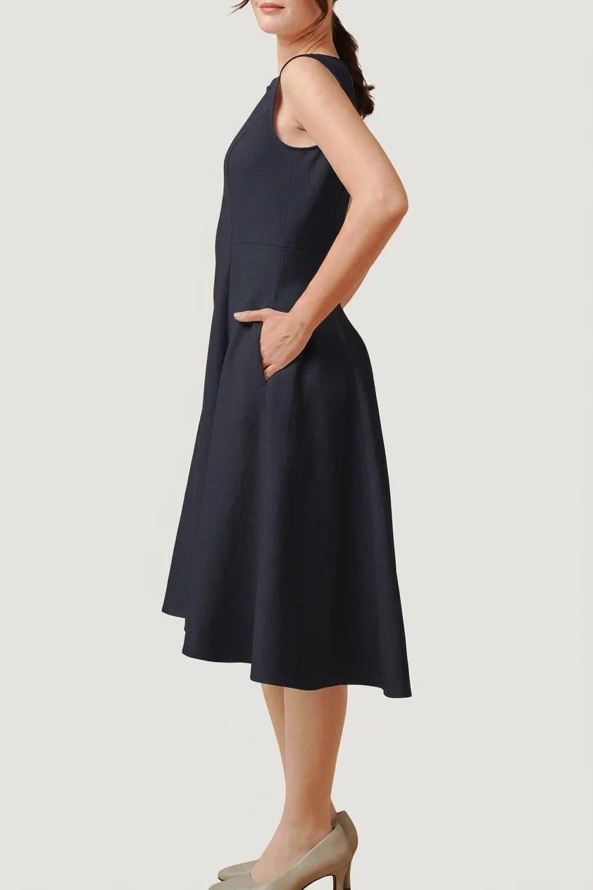 Active Stretch: Short A-Line Front Zip Dress
