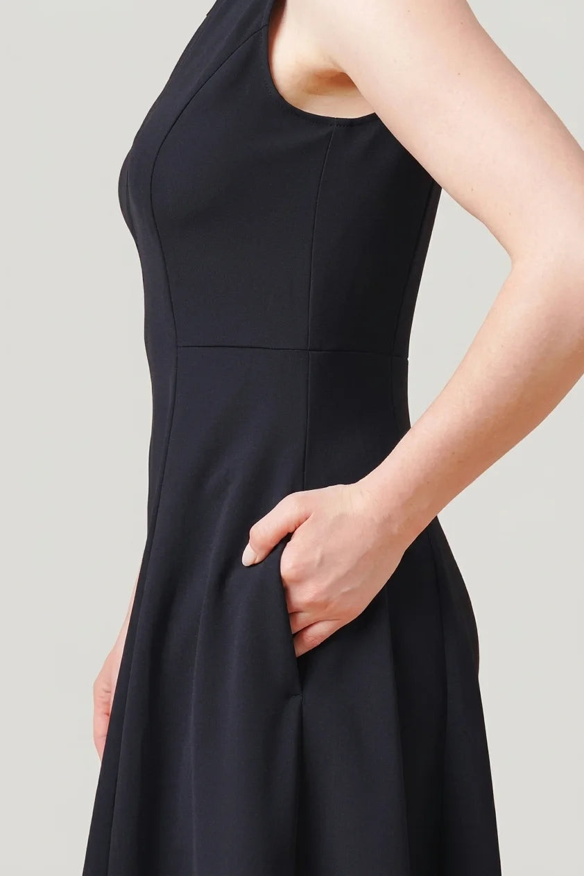 Active Stretch: Short A-Line Front Zip Dress