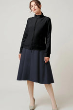 Active Stretch: Short A-Line Front Zip Dress