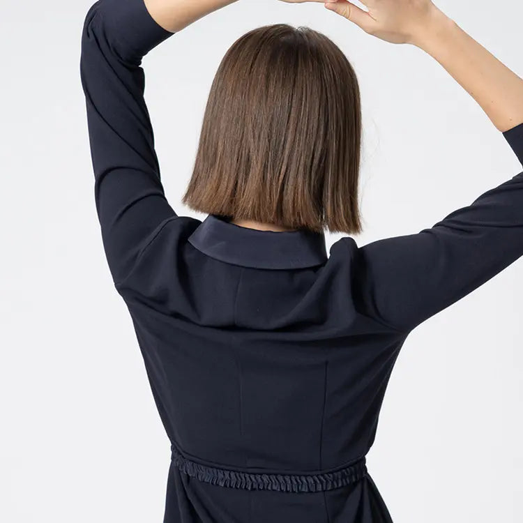 Step into the boardroom aglow. Premium high-stretch georgette that feels wonderful on the body